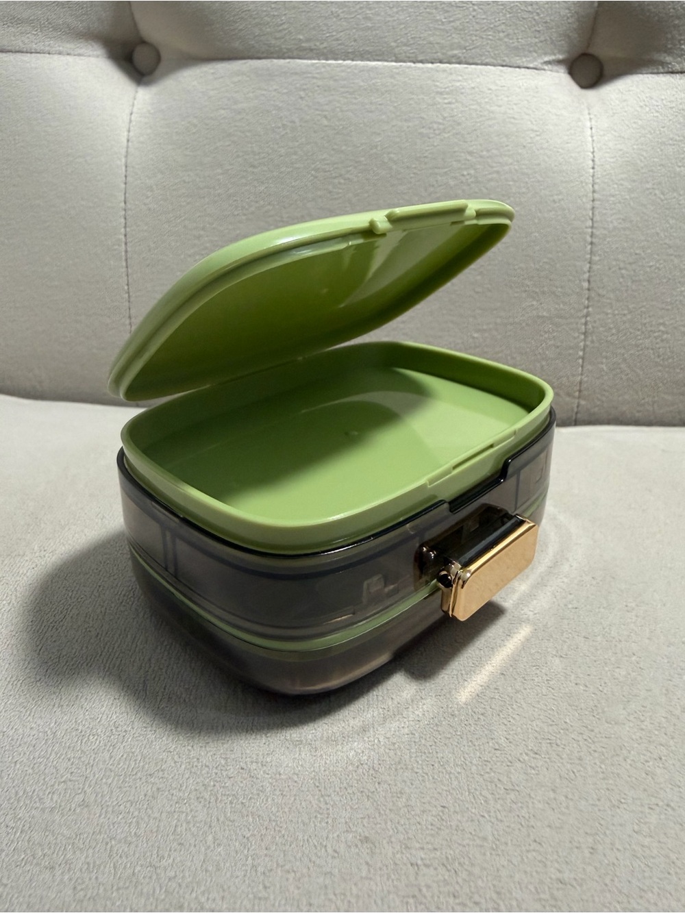 Green Stackable Food Storage Container with Secure Clip